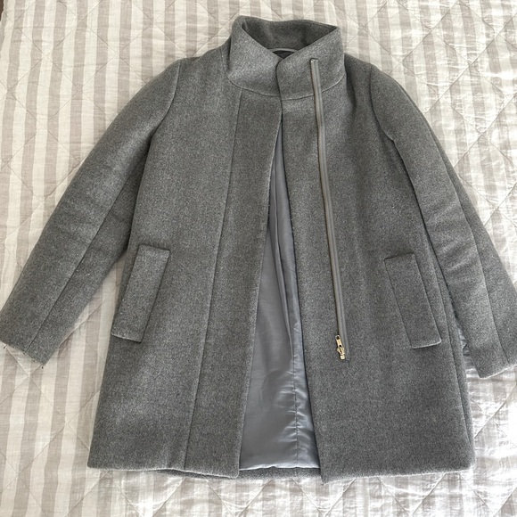 Gray Cocoon Coat, size 4 petite (J. Crew) - Picture 1 of 3